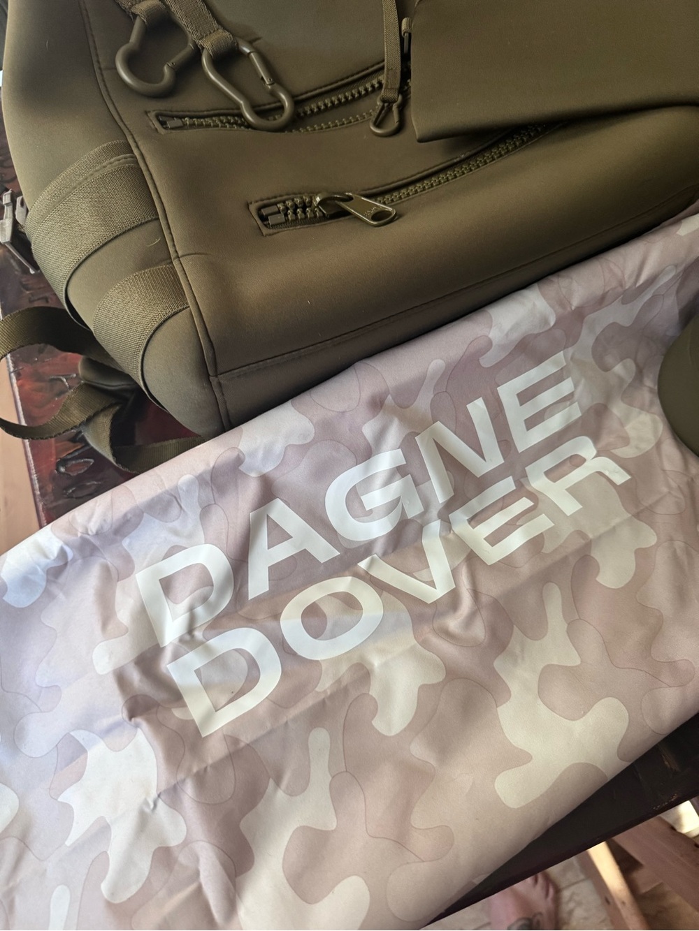 Dagne Dover Olive Green Square Nappy Backpack - Picture 4 of 4